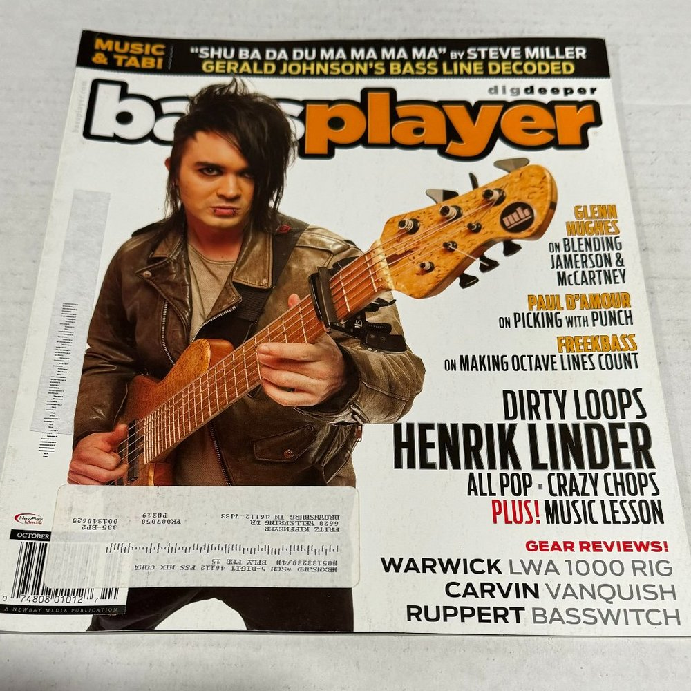 Bass Player Magazine - Henrik Linder of Dirty Loops - October 2014